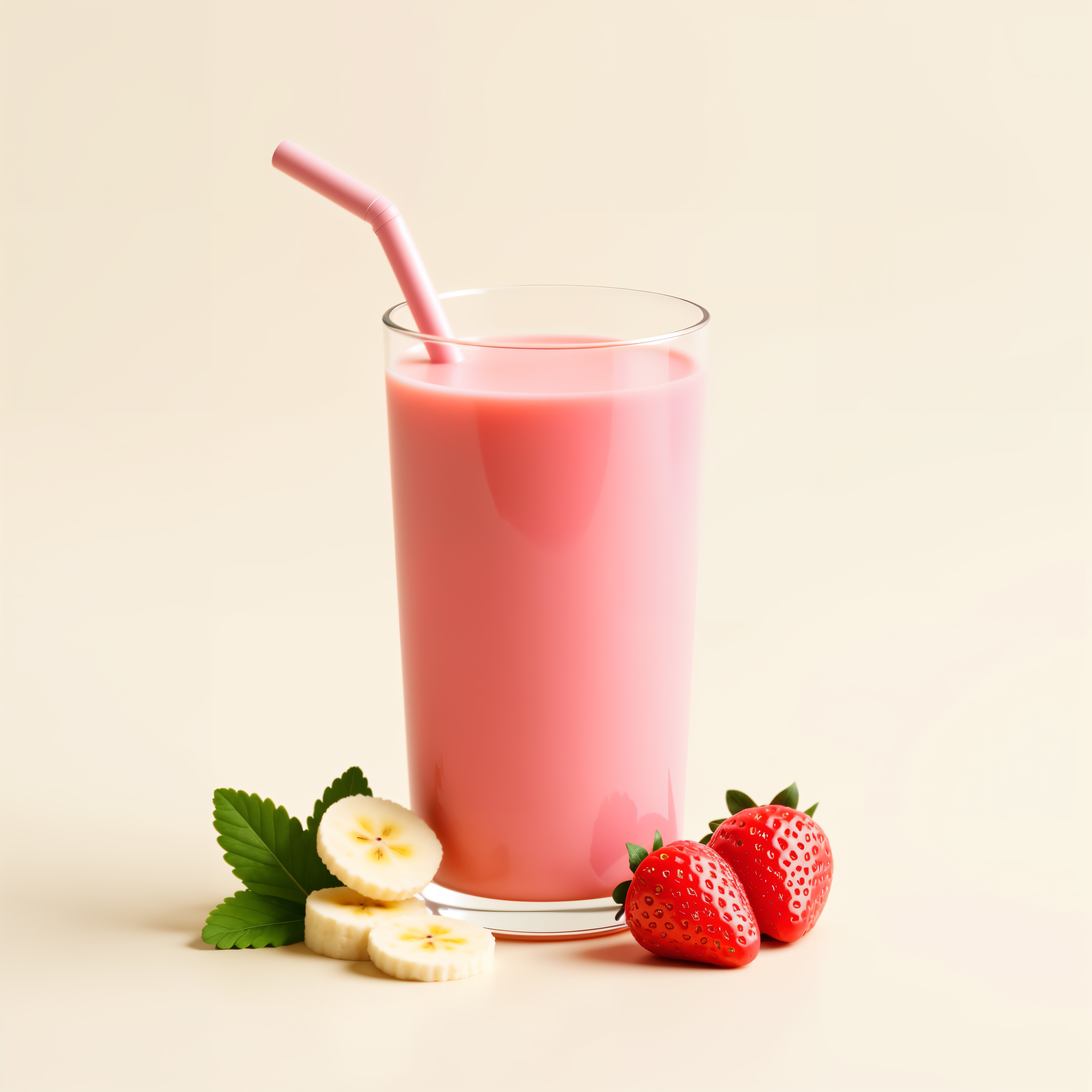 Strawberry banana smoothie drink
